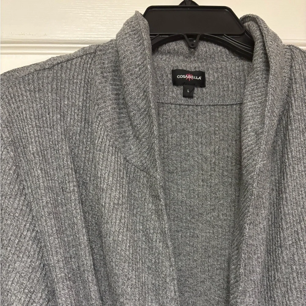 COSABELLA Gray Long Sleeved Robe with Tie Waist - Picture 3 of 8